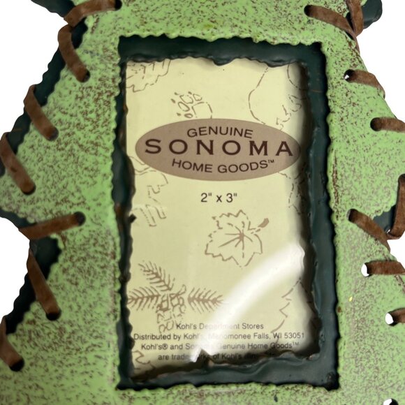 Sonoma Christmas Tree Photo Frame 2" X 3" Green New - Picture 6 of 7